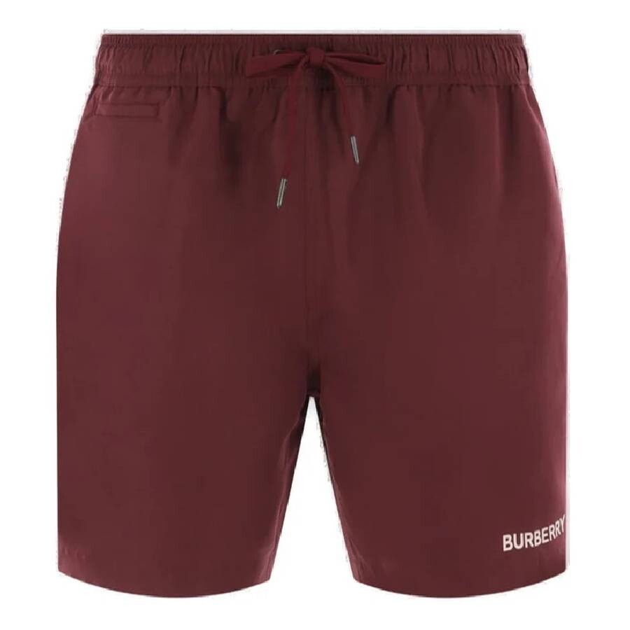 Burberry Ekd Motif Cotton Shorts In Red
