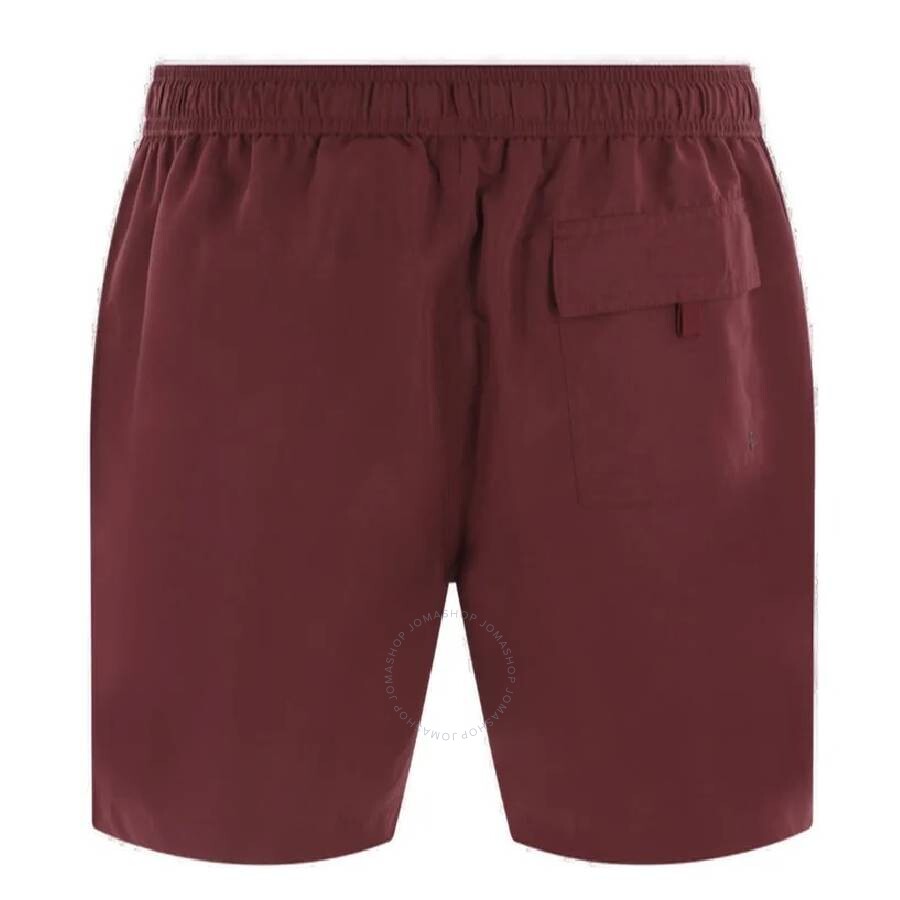 Burberry Ekd Motif Cotton Shorts In Red