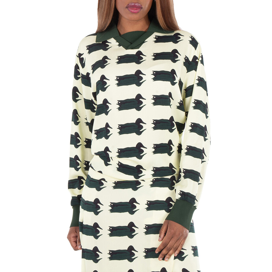 Duck Print Viscose Jumper