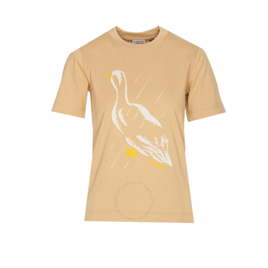 Burberry Duck Printed Crewneck Cotton T-shirt