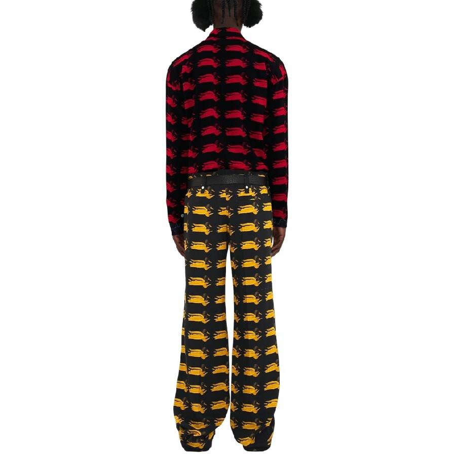Burberry Duck-print Wool Trousers