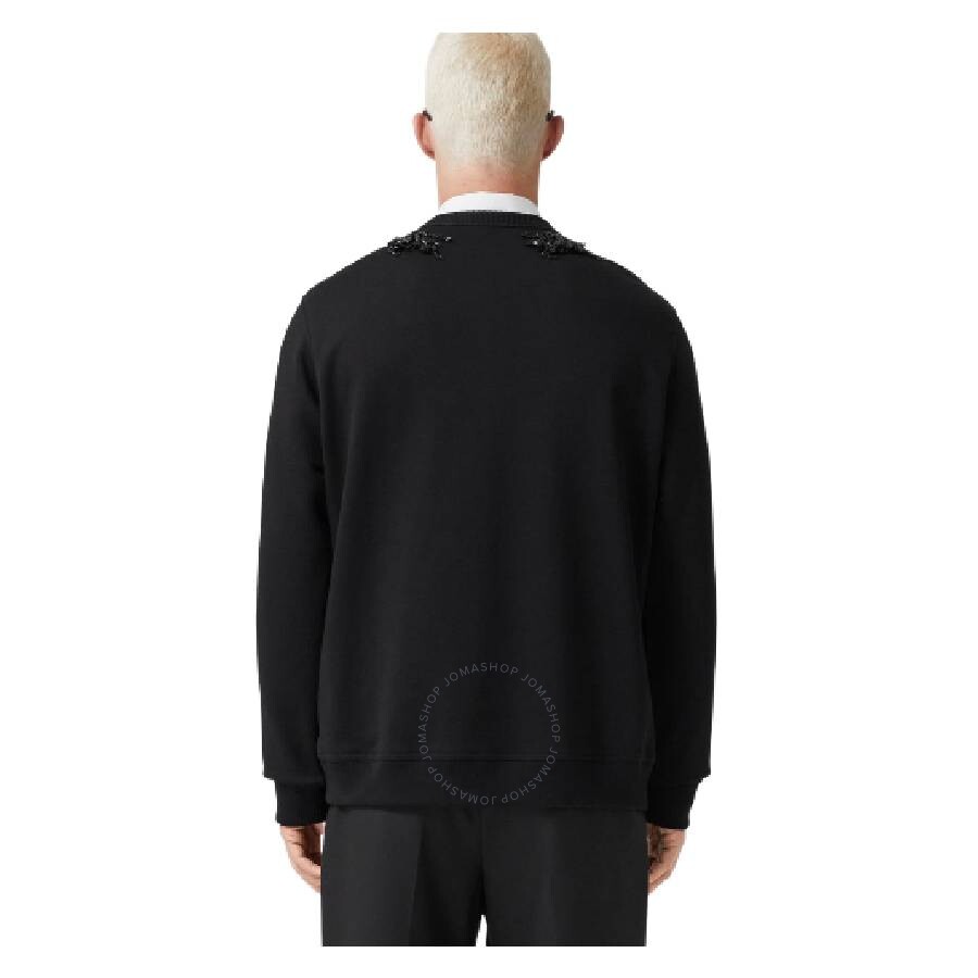 Burberry Ekd Crystal Long Sleeve Sweatshirt In Black