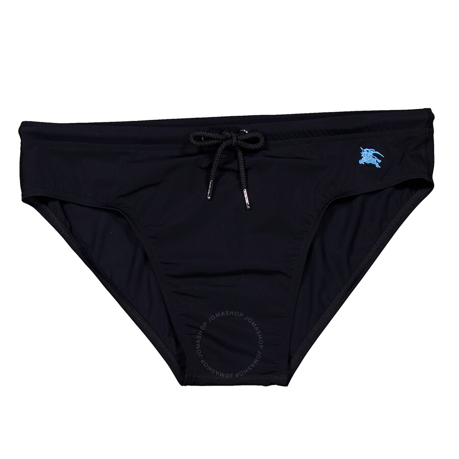 Burberry Ekd Drawstring Swim Brief In Black