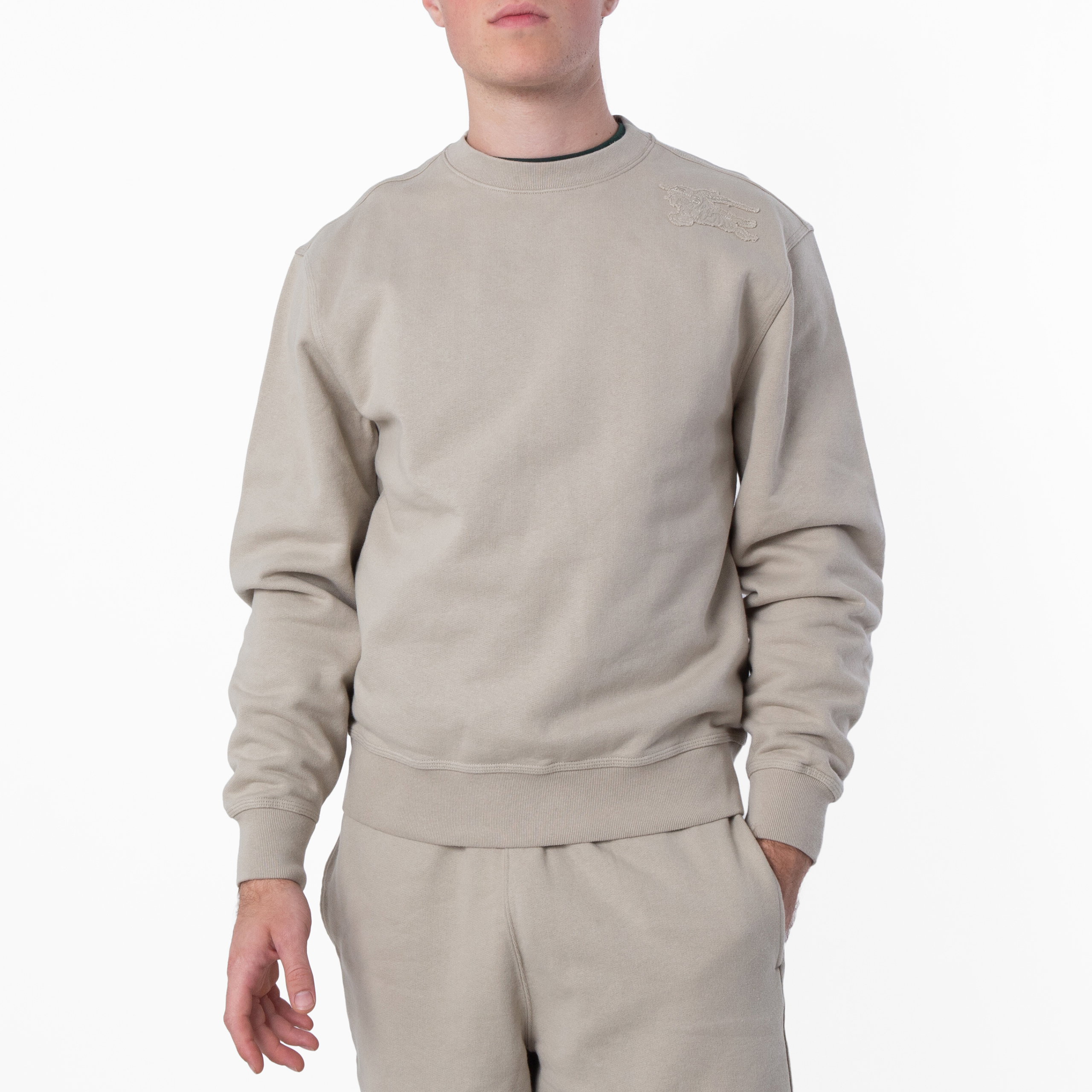 Burberry EKD Embroidered Cotton Sweatshirt, Size Small 8094597