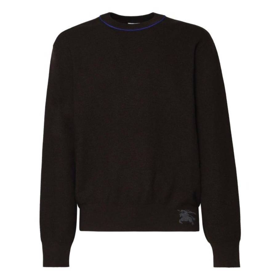 Burberry EKD Embroidered Wool-Blend Sweater, Size Large 8093611
