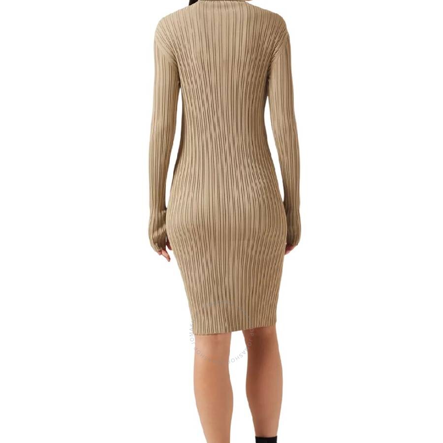 Burberry Ekd Logo Viscose-blend Dress In Green