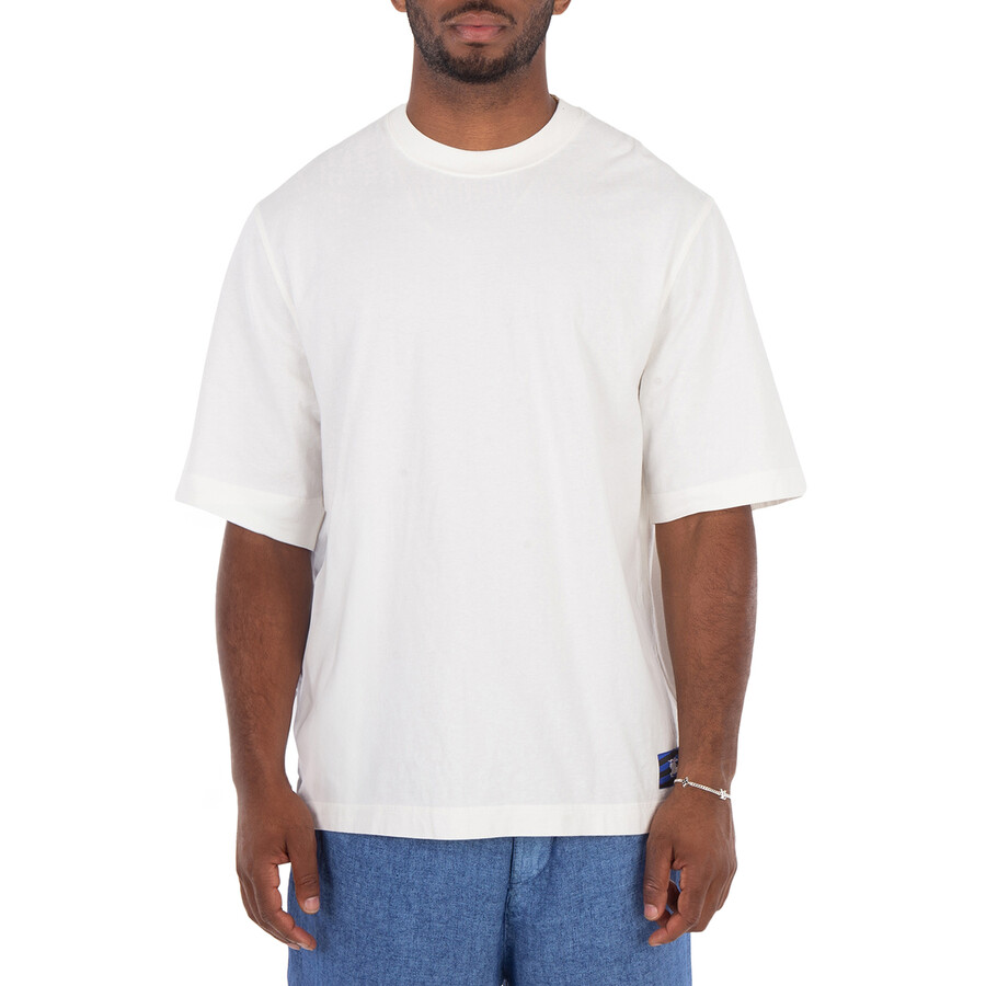 Tシャツ・カットソー Burberry SS24 T-SHIR WITH EKD PATCH (8083593 B7264) Burberry Ekd Logo-Patch Cotton T-Shirt, Size Large 8083593