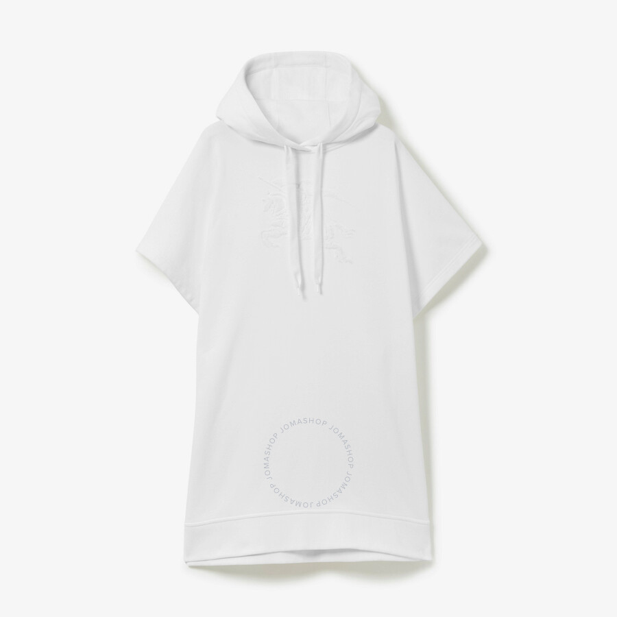Burberry Ekd Motif Cotton Jacquard Poncho In White