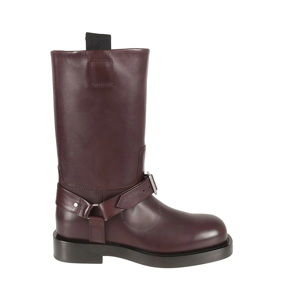 Burberry Ekd Motif Leather Saddle Low Boots