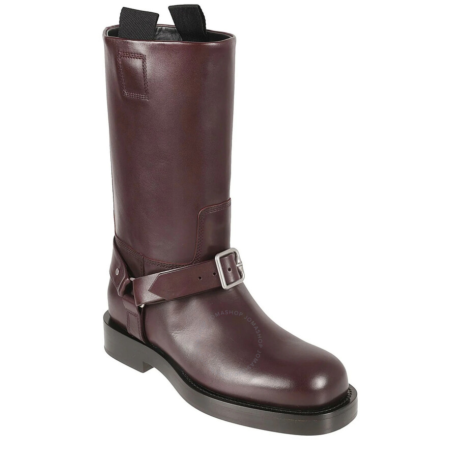 Burberry Ekd Motif Leather Saddle Low Boots