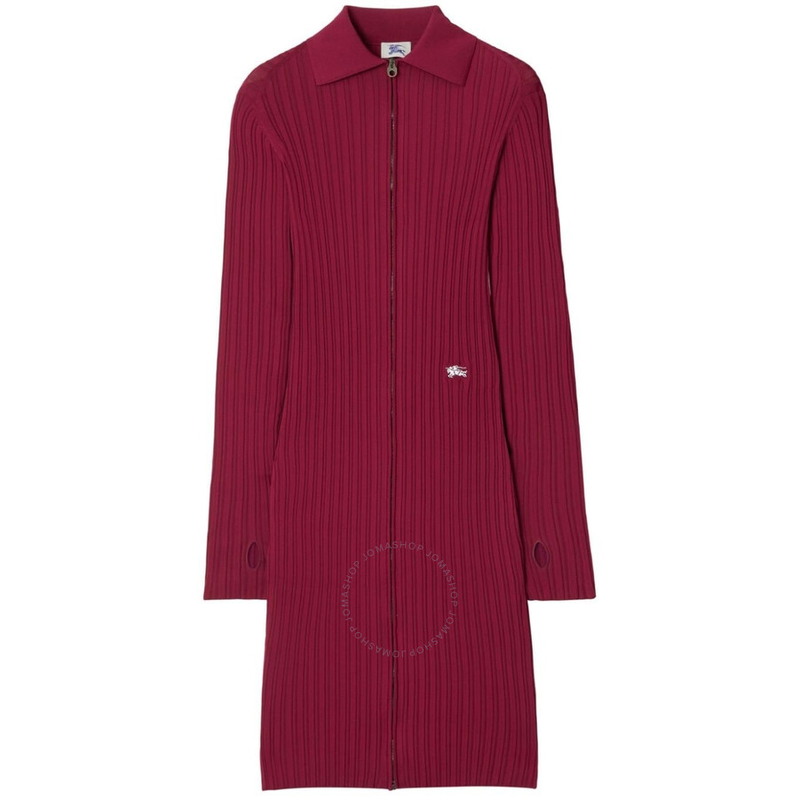 Burberry Ekd Ribbed- Knitted Long Sleeve Dress