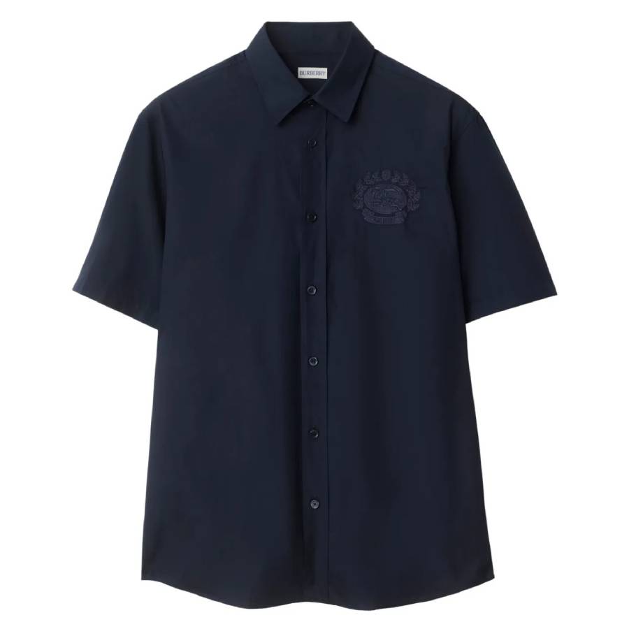 Burberry EKD Short-Sleeved Cotton Shirt, Size Medium 8095320