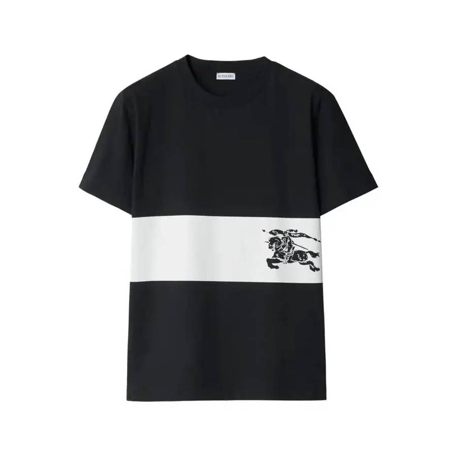 Burberry EKD Stripe Short Sleeve Cotton T-Shirt, Size Small
