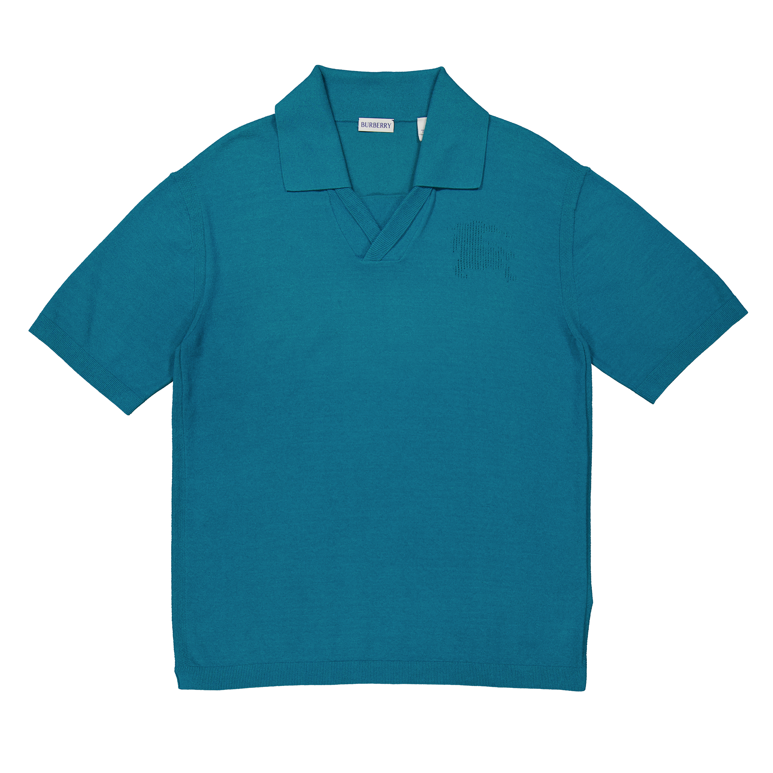 Burberry EKD V-Neck Cotton Polo Shirt, Size Large 8093668