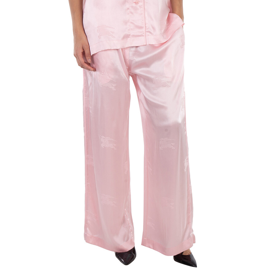 EKD Wide Leg Silk Jacquard Trousers
