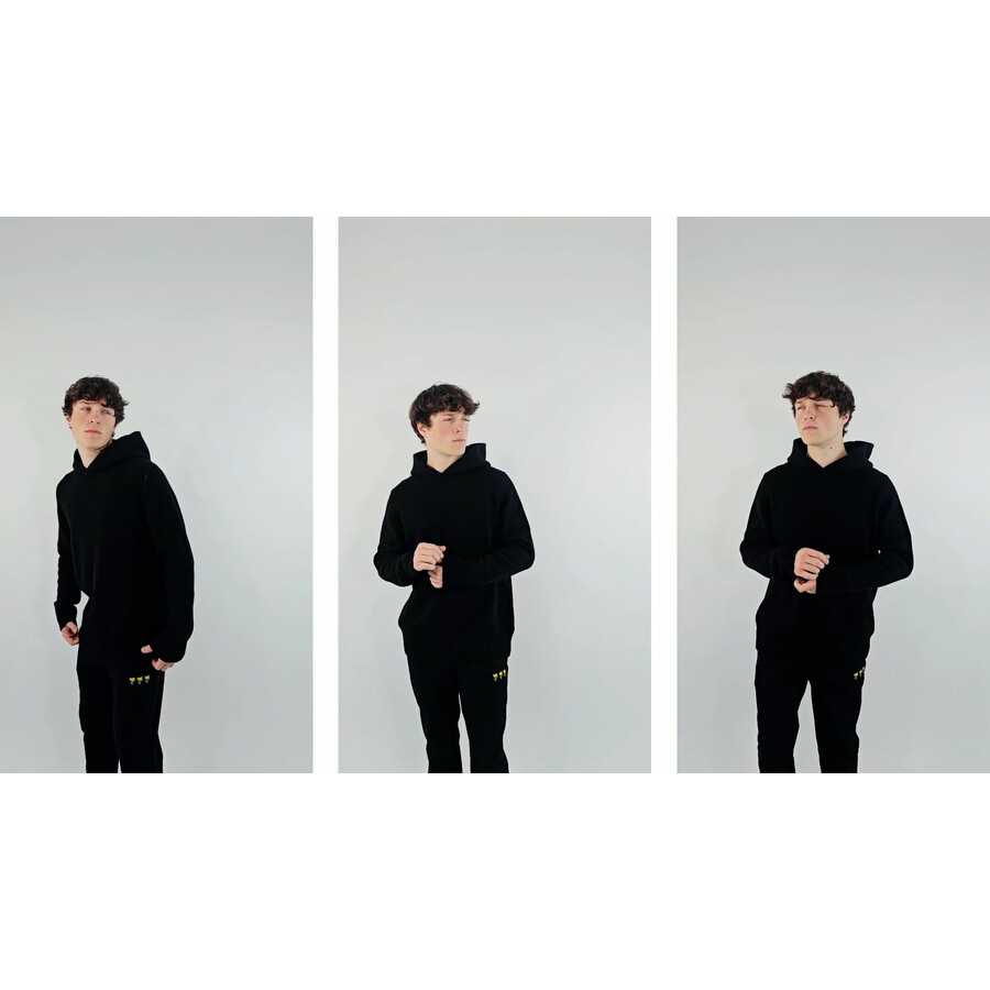 Burberry EKD Wool Cashmere Hoodie, Size X-Small 8072113 - Clothing