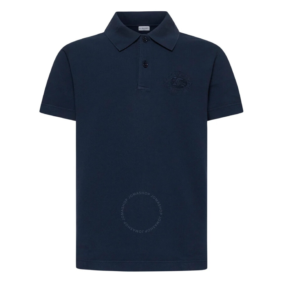 【送料&関税込】Burberry Polo Shirt With Logo Patch Burberry Logo Embroidery Polo Shirt - Black - Men | 8096425
