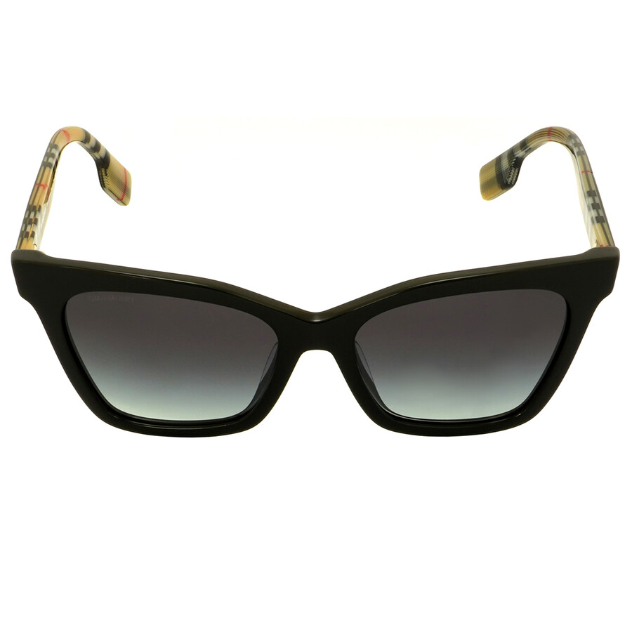 Burberry Elsa Light Grey Gradient Dark Blue Butterfly Ladies Sunglasses