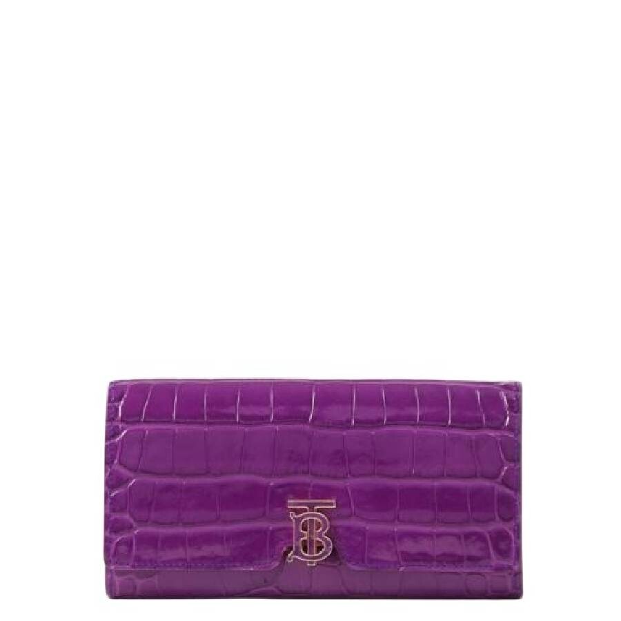 Burberry Embossed Leather Continental Wallet