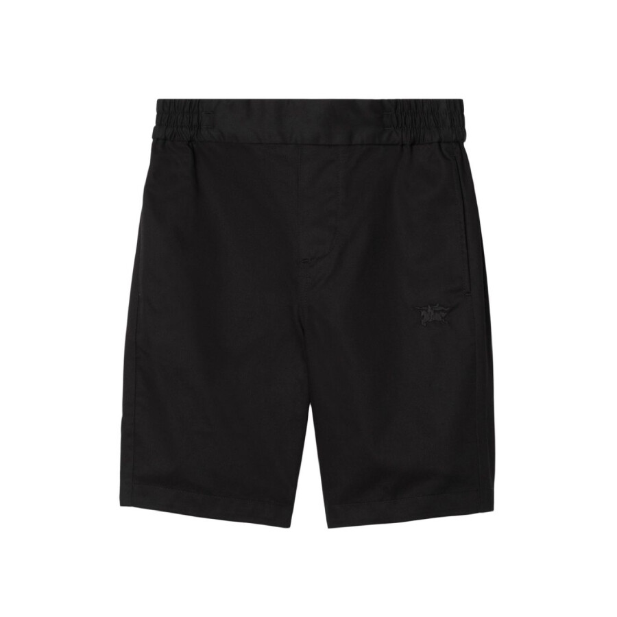 Kids Embroidered Logo Cotton Shorts