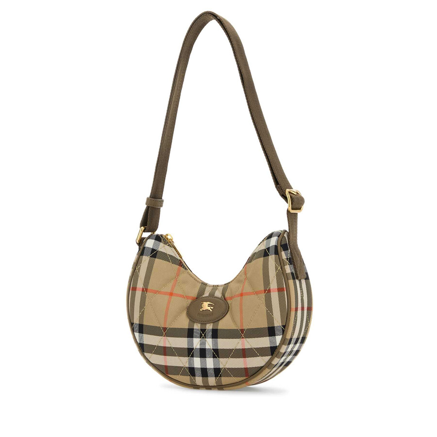 Burberry Embroidered Canvas Crossbred Bag In Brown