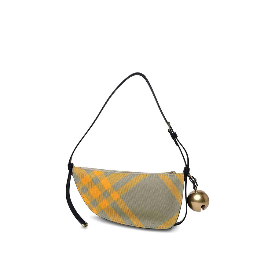 Burberry Embroidered Canvas Mini Shield Shoulder Bag In Neutral