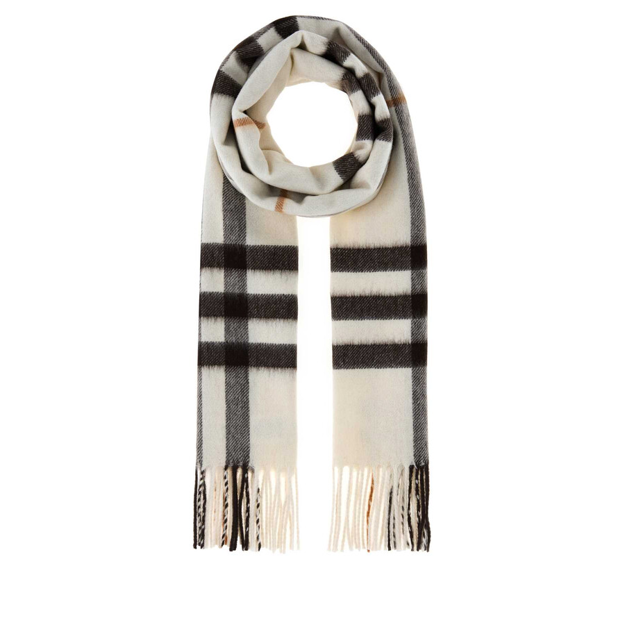 Burberry Embroidered Cashmere Scarf In Brown