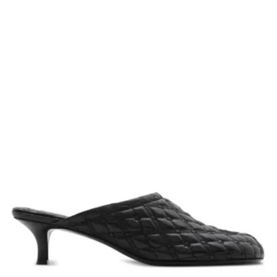 【送料&関税込】Burberry Black Leather Mules Burberry Black Leather Mules | italist