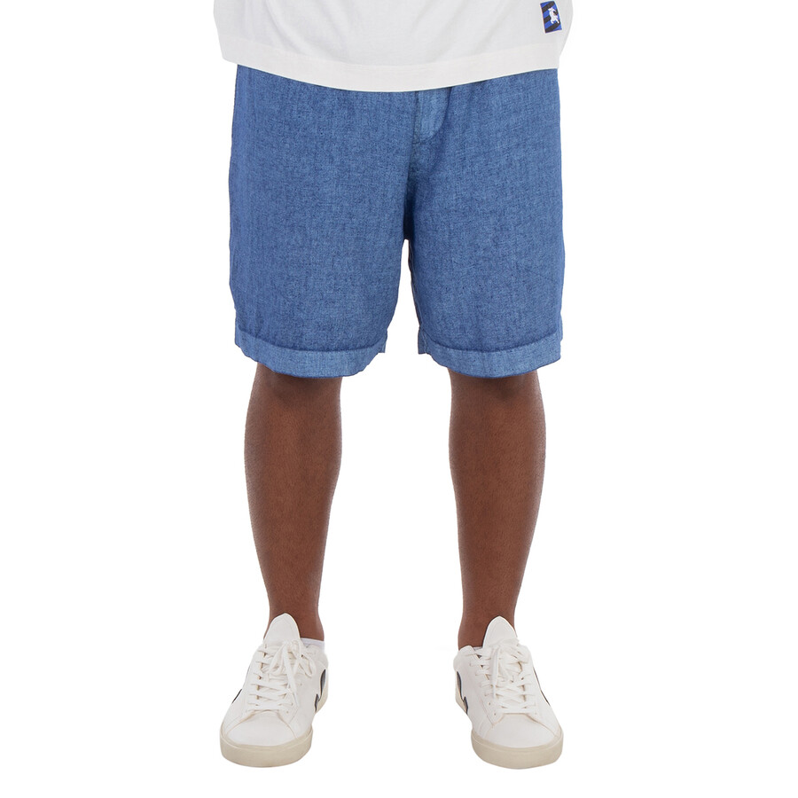 Equestrian Knight Applique Linen Shorts