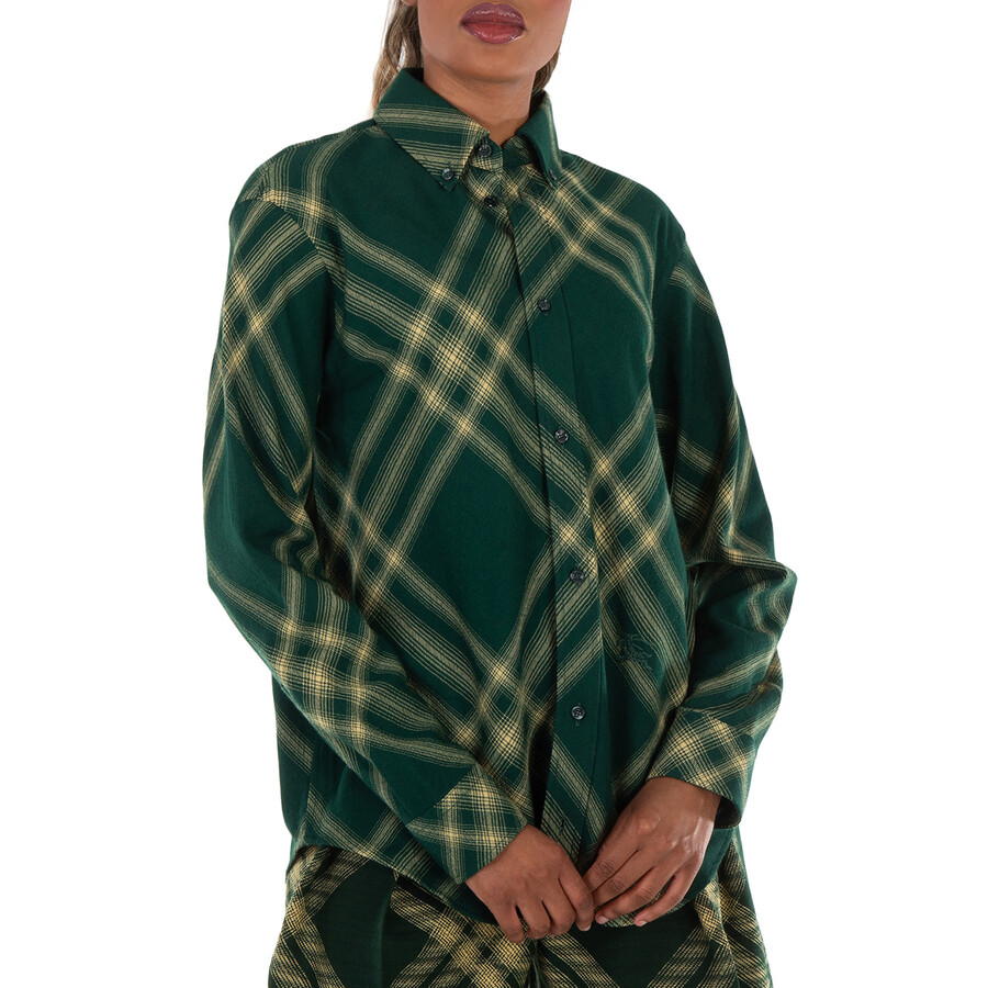 Burberry Equestrian Knight Check Pattern Shirt, Brand Size