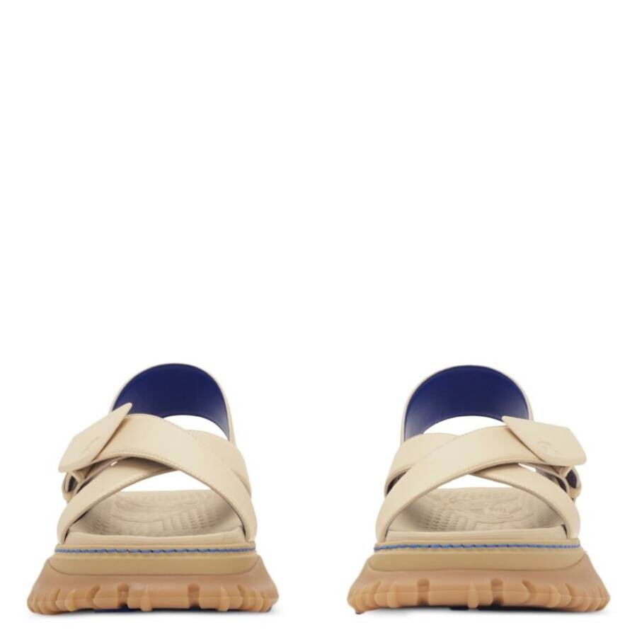 Burberry Equestrian Knight Crossover Leather Sandals