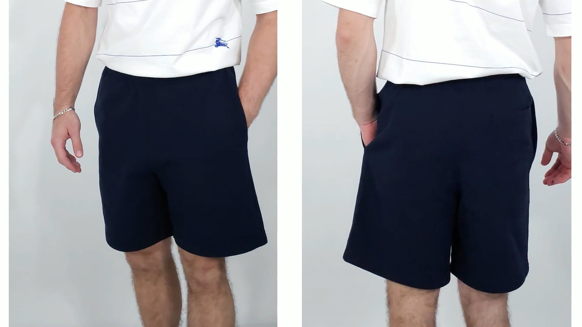 Burberry Equestrian Knight Design Cotton Shorts, Size X-Small
