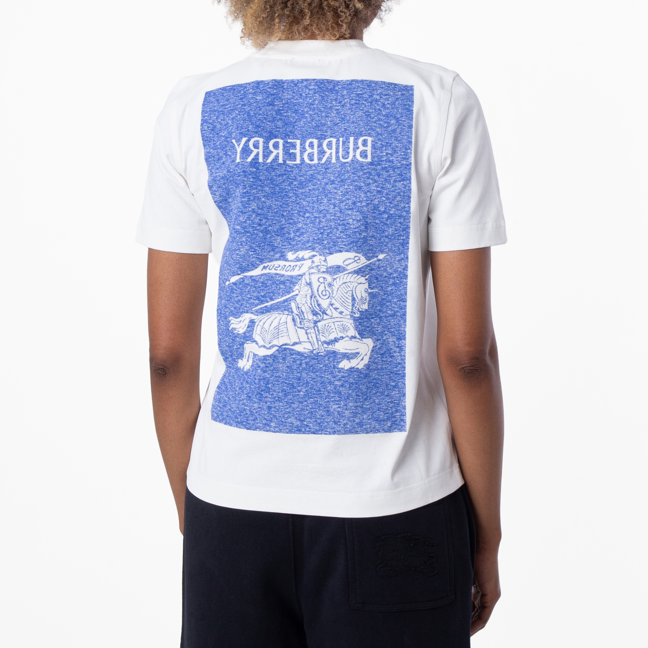 Burberry Equestrian Knight Print T Shirt, Size X-Small 8090548