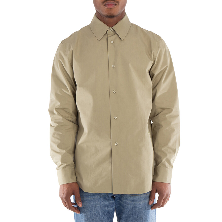 Equestrian Knight-Motif Cotton Buttoned Shirt