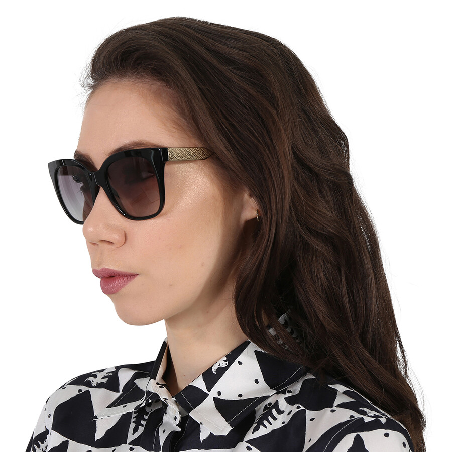 Burberry Evelyn Grey Gradient Square Ladies Sunglasses Be4328 300111 52 In Grey/red