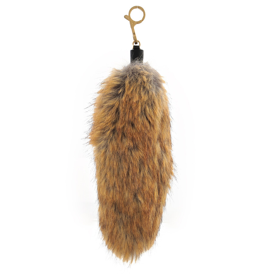 Burberry Faux Fur Charm In Orange