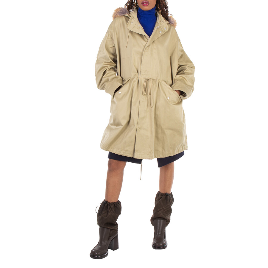 Faux-Fur Hood Parka Coat