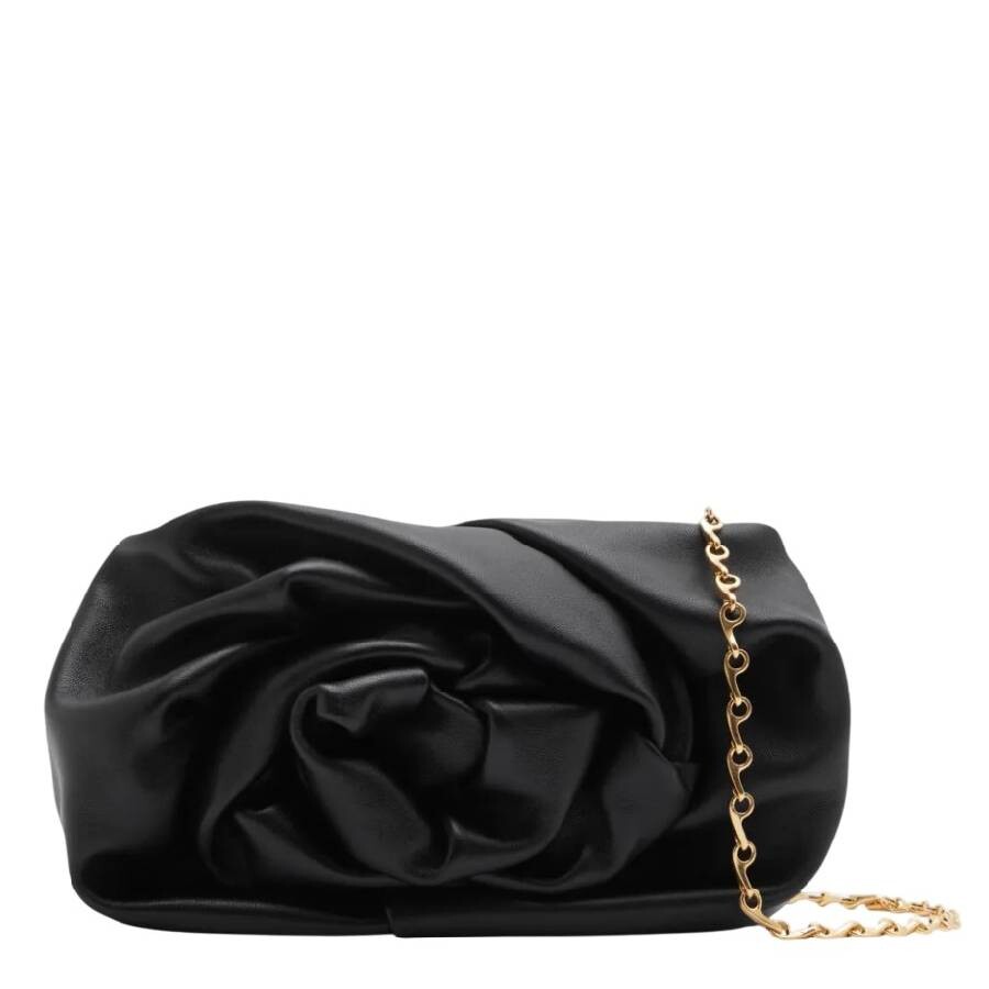 Burberry 8079187BLACK 関税送料込 Burberry Faux-Rose Detailing Clutch Bag 8079187