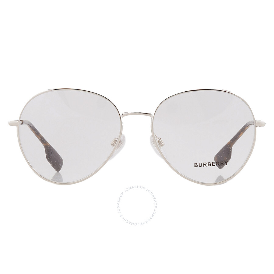 メガネ Burberry Glasses Frame BE1366 1005 Round Silver FELICITY Burberry Felicity Demo Pilot Ladies Eyeglasses BE1366 1005