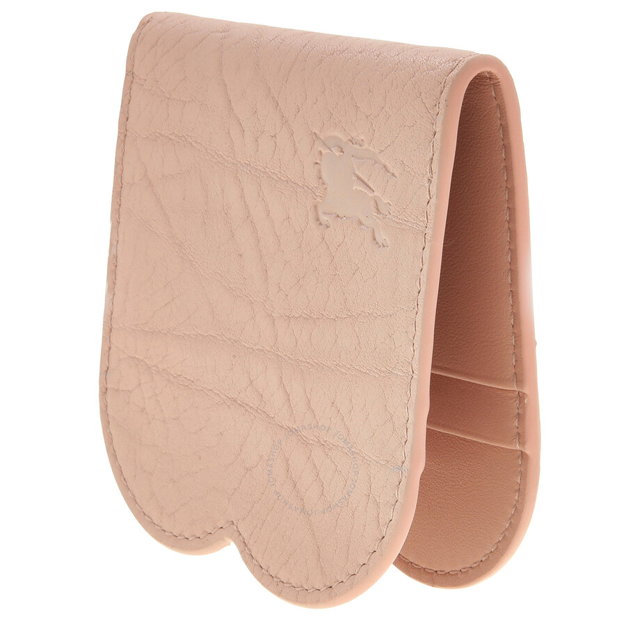 Burberry Folding Leather Cardholder In Pink