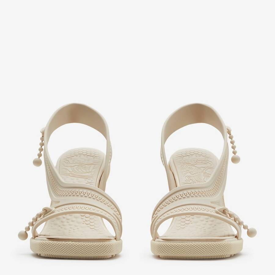 Burberry Gel Heeled Sandals In Soap