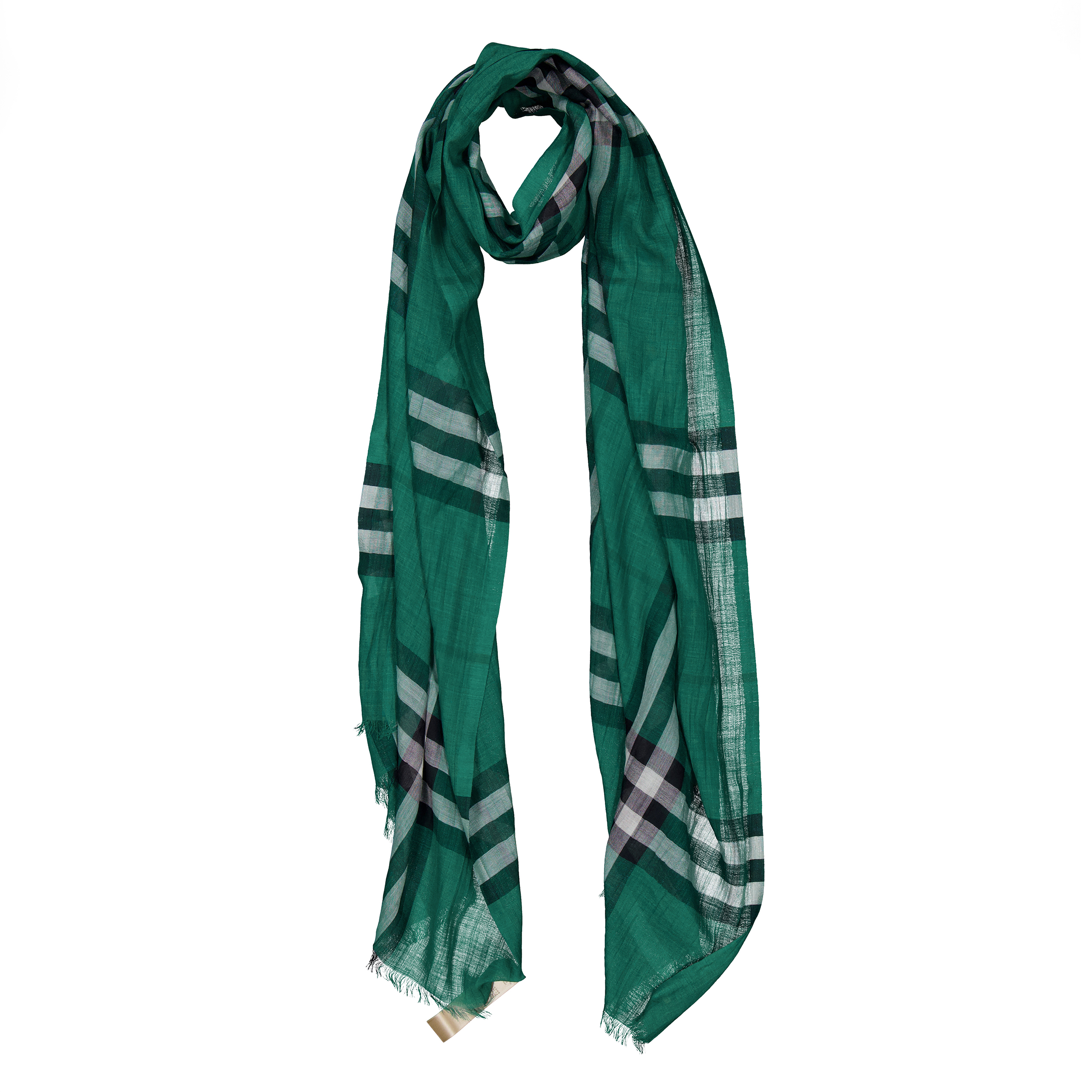 Burberry Giant Check Print Wool & Silk Scarf 4032918 5045496672015