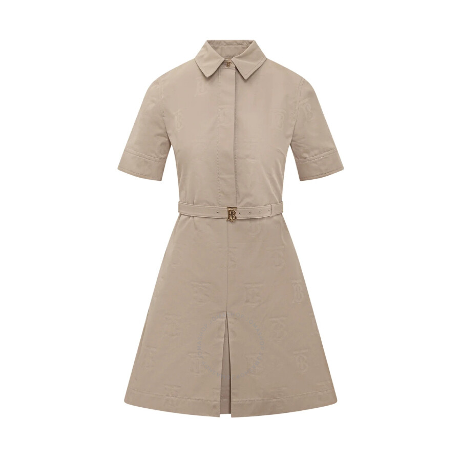 Burberry Gigi Monogram Motif Belt Cotton Dress