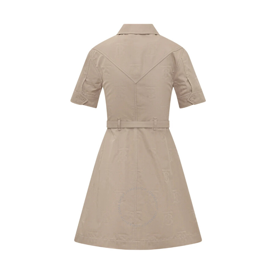 Burberry Gigi Monogram Motif Belt Cotton Dress