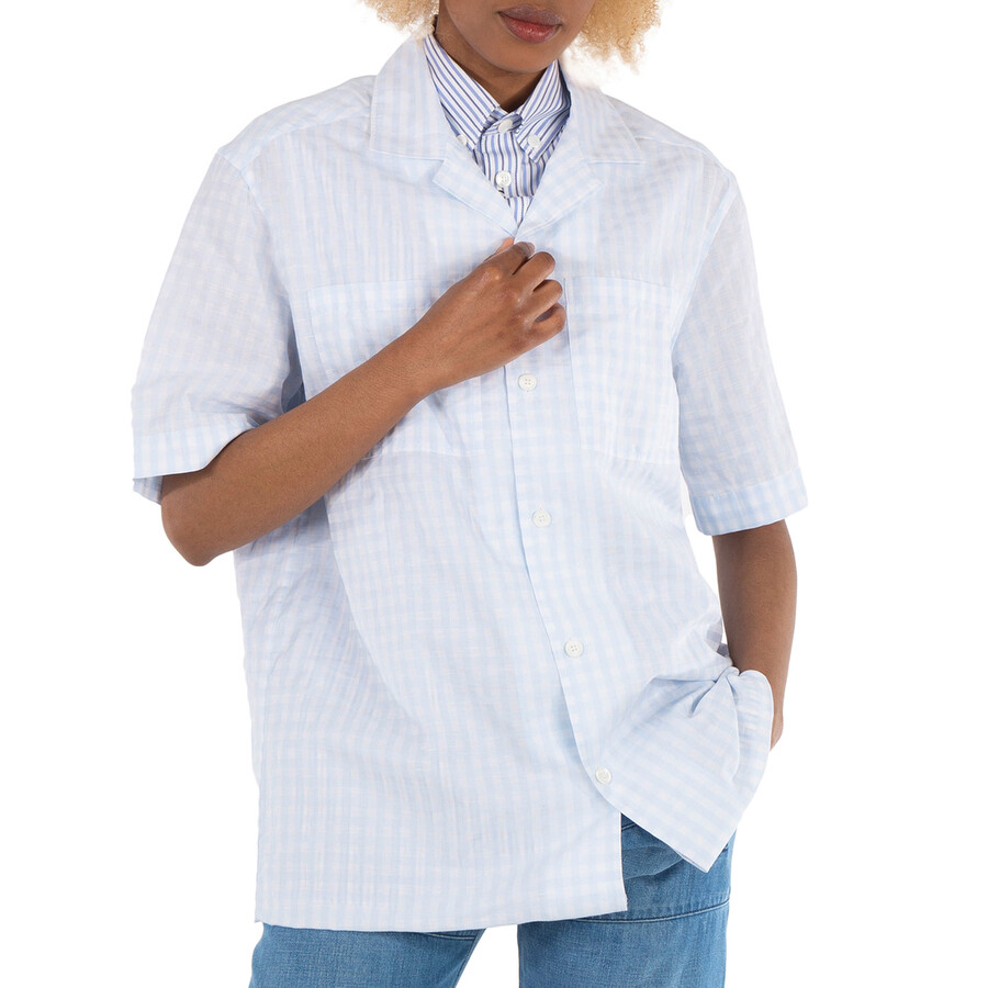 Burberry Gingham Check Print Oversized Shirt, Brand Size 2