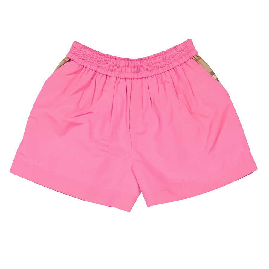 Burberry Girls Aimee Bicolor Check-print Shorts