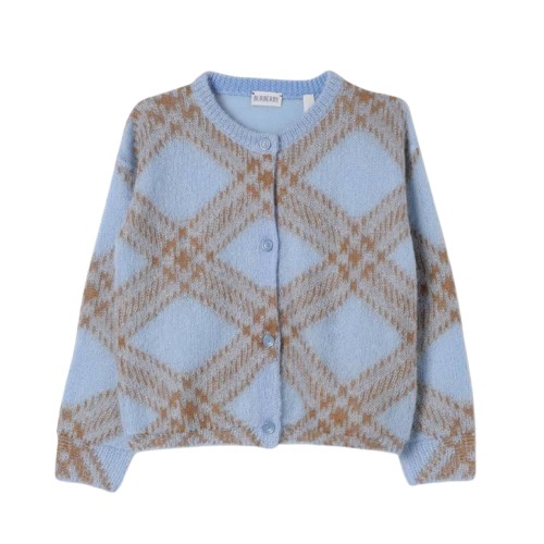 Burberry Girls Bethane Checked Cardigan, Size 8Y 8089175