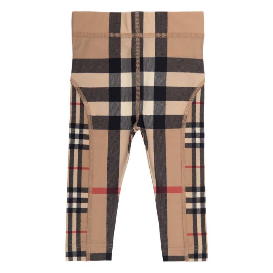 Girls Vintage Check Pattern Leggings