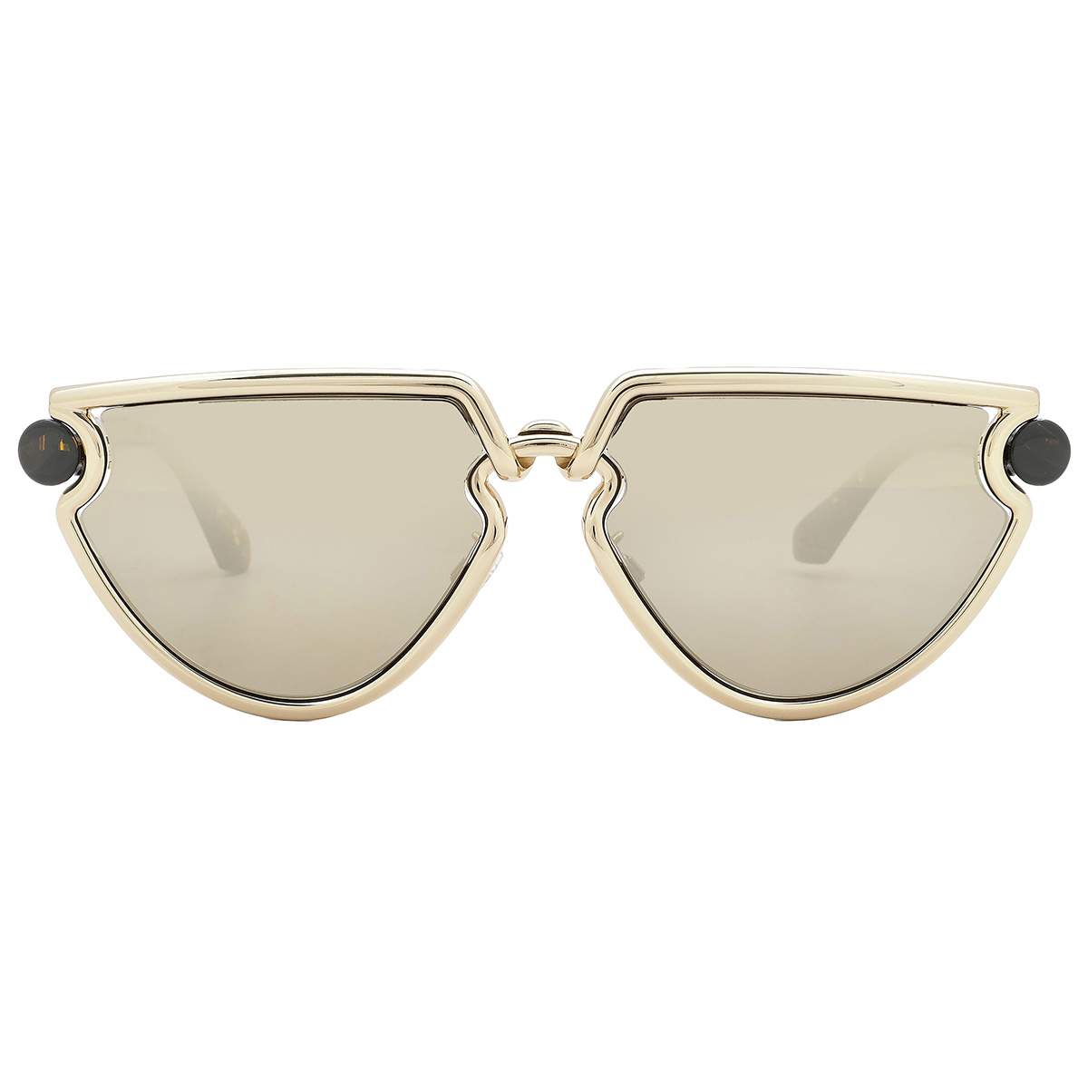 Burberry Gold Mirror Irregular Ladies Sunglasses BE3152  display picture 2