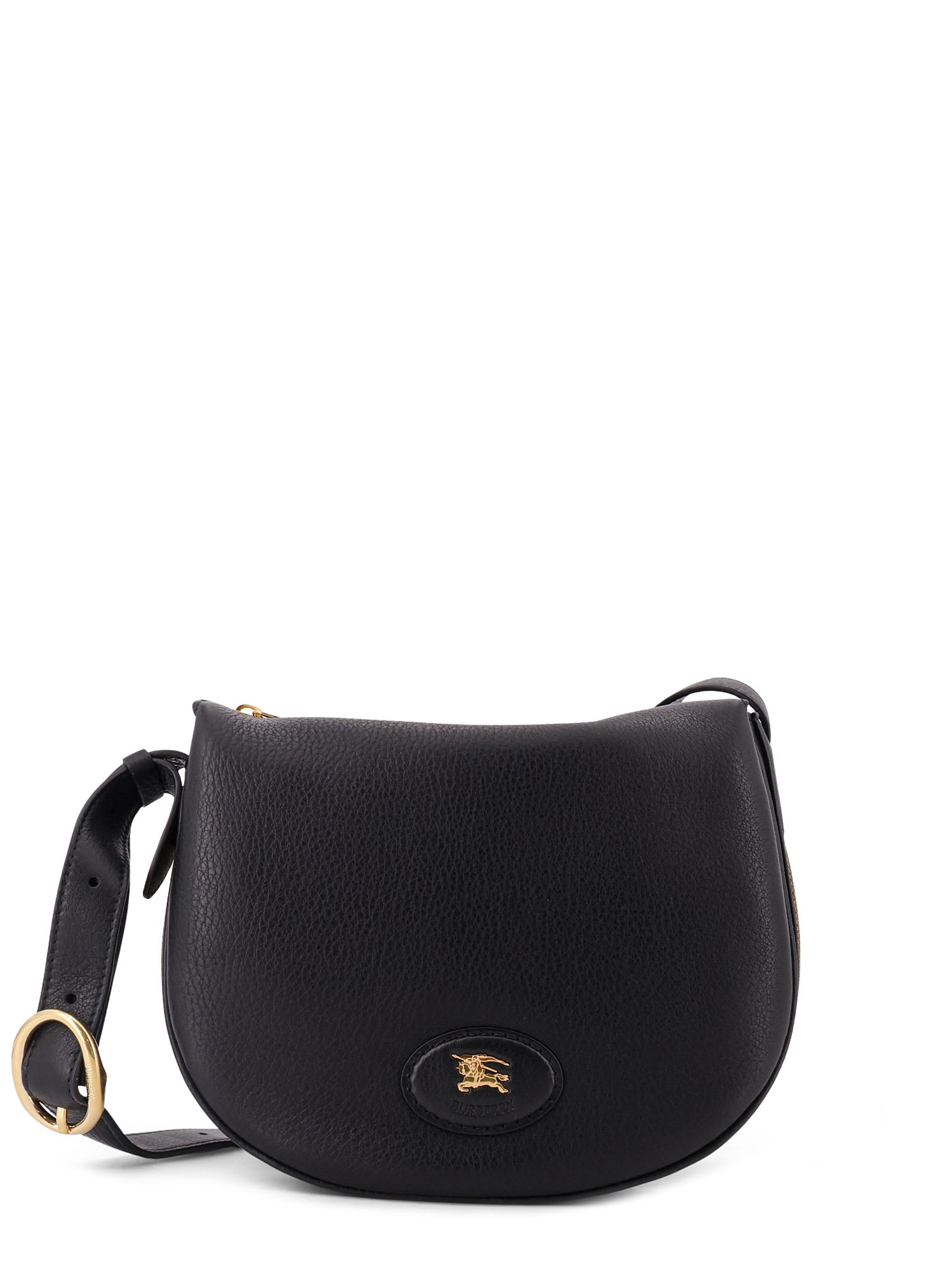Burberry Hammered Leather Crossbody Bag With Logo Patch 8120263